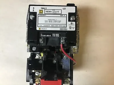 Buy Square D 8536SBO1 Size 0 Motor Starter With  120 Volt Coil-NNB • 50$