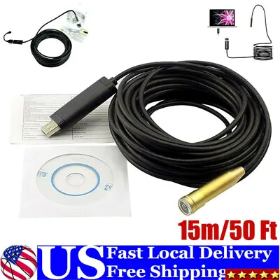 Buy 50Ft Pipe Inspection Camera Endoscope Video Sewer Drain Cleaner Waterproof US • 30.69$