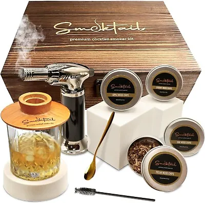 Buy Cocktail Smoker Kit Vintage Box By Smoktail - Bourbon Smoker Kit, Smokers Lovers • 70$