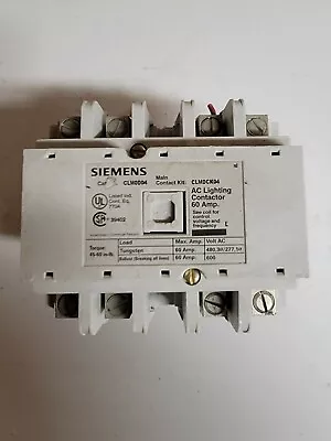 Buy Siemens CLM0D04 AC Lighting Contactor 60 Amp 600V CLMDCK04 • 249.99$