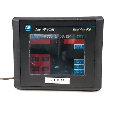 Buy Allen Bradley 2711-T6C20L1 Ser B Rev B FRN 4.46 PanelView 600 Touchscreen HMI • 329.99$