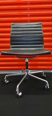 Buy Herman Miller Eames Aluminum Group Management Armless Side/Office Chair Espresso • 800$