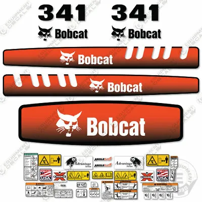 Buy Fits Bobcat 341 Decal Kit Mini Excavator - 7 YEAR OUTDOOR VINYL! • 199.95$