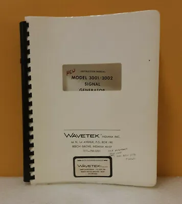 Buy Wavetek 3001/3002 Signal Generator Instruction Manual • 42.49$