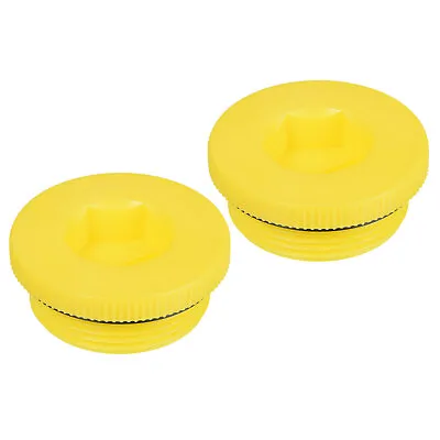 Buy 2pcs M42x2 Hold Plugs Plastic Male Thread Hex Socket Sealing End Cap, Yellow • 7.88$