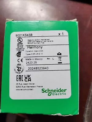 Buy Schneider Electric 9001KS43B HARMONY  Selector Switch • 31.95$
