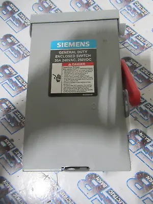 Buy Siemens GF321NA, 30 Amp, 240 Volt, 3P3W, Nema 3R, Fused, Disconnect -NEW-S • 70$