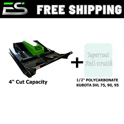 Buy 60  Es Brush Cutter / Mower + 1/2  Kubota Windshield Skid Steer -free Shipping • 5,146$