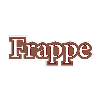 Buy Food Truck Decals Frappe Restaurant & Food Concession Concession Sign Brown • 11.99$