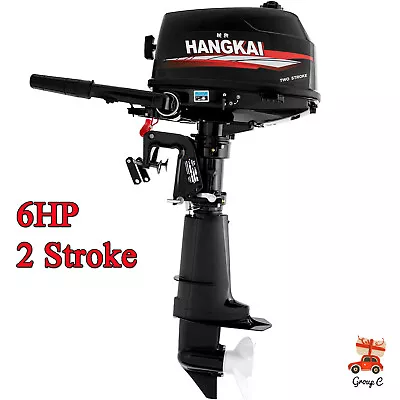 Buy HANGKAI 6HP 2Stroke Outboard Motor Fishing Boat Engine Water Cooling CDI System • 567.58$