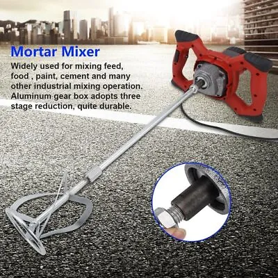 Buy 1800W Electric Mortar Mixer Plaster Cement Render Paint Adhesive Drill Rotary  • 45.60$