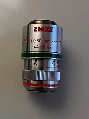 Buy Zeiss Plan-Neofluar 25x/0.80 Imm Korr DIC Multi Immersion Microscope Objective • 750$