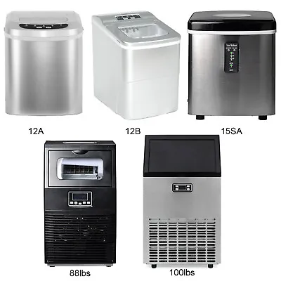 Buy Portable Countertop Ice Maker Build-in Commercial Ice Machine Ice Cube Machine • 128$