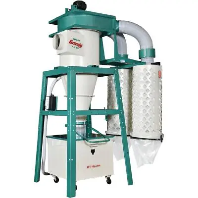 Buy Grizzly G0637 7-1/2 HP 3-Phase Cyclone Dust Collector • 5,860$