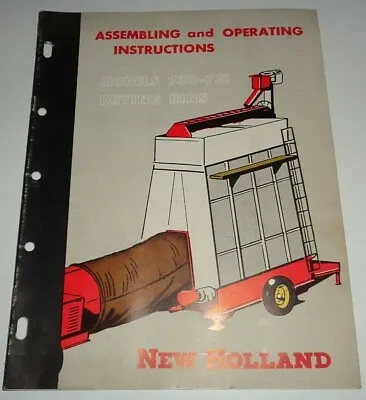 Buy New Holland 730 731 Drying Bin Asembling & Operating Instructions Manual 5/56 • 6$