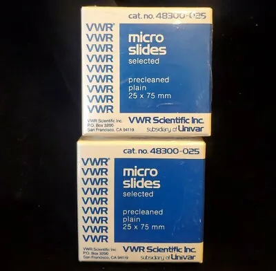 Buy VWR Microscope Slides 1gross 25 ×75mm. Plain  Precleaned No. 48300-025 • 15.95$