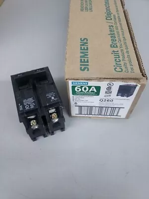 Buy Box Of 4 Brand New Siemens Q260 60Amp 2 Pole 240V Circuit Breaker • 65$