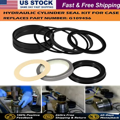 Buy G109456 G105550 1543253C1 Hydraulic Cylinder Seal Kit For Case Backhoe Loader • 24.78$