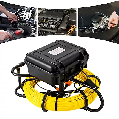 Buy Sewer Camera 100ft Pipe Inspection Camera HD 1200TVL 9 In Monitor W/ 512hz Sonde • 512.99$