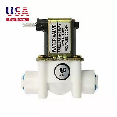 Buy 24V 1/4  Inlet Water Solenoid Valve Normal Closed RO Reverse Osmosis Pure System • 15.99$