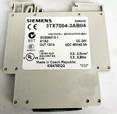 Buy 3TX7004-3AB04 24VDC Siemens Relay Output Interface Relay 1Pce  • 56.23$