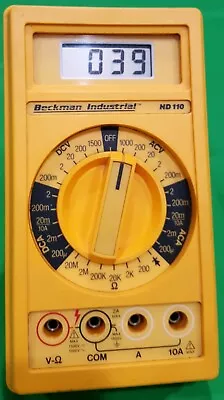 Buy Beckman Industrial HD110 Digital Multimeter With Probes & Leads • 40$