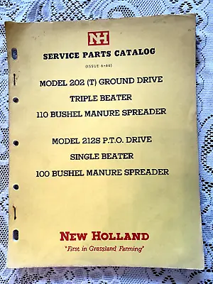 Buy New Holland Model 202 (T) And Model 212S P.T.O. Manure Spreader Issue 6-66 • 6$