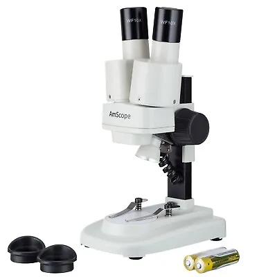 Buy IQCrew By AmScope 10X-20X Kid's Portable Battery-Powered LED Stereo Microscope  • 55.99$