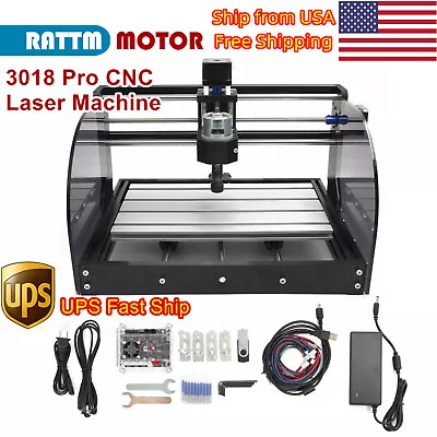 Buy 【In USA】CNC 3018PRO Max Router GRBL Control Wood Laser Engraving Milling Machine • 135$