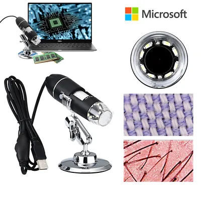 Buy Digital Microscope Pocket Handheld USB Microscopes, 50x-1000x Zoom Focus HD 8LED • 22.29$