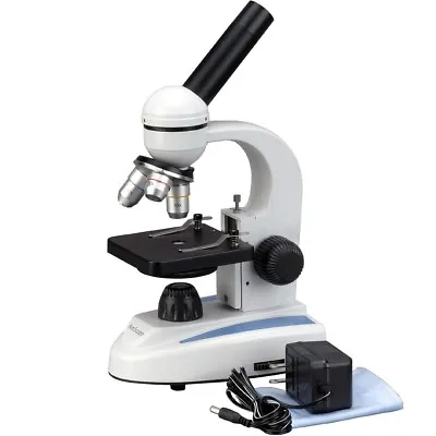 Buy AmScope 40X-1000X Glass Optics Biological Compound Microscope For Kids Students • 90.99$