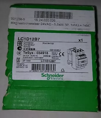 Buy Schneider Electric LC1D12B7 Tesys D LC1D 3 Pole Contactor • 35$