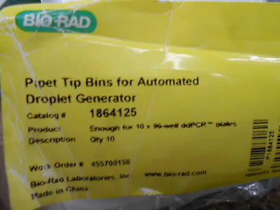 Buy BioRad 1864125 Pipet Tip Bins For Automated Droplet Generator Pkg Of 10 • 14.99$
