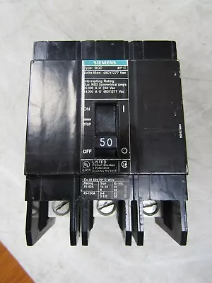 Buy 💥siemens 50 Amp Bolt-on Circuit Breaker 480y/277 Vac 3 Pole Bqd350 • 93.99$
