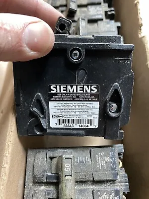 Buy (3) Pack New!! Siemens Q250 50a 50 Amp Circuit Breakers 2 Pole 120v 240v Type Qp • 25$