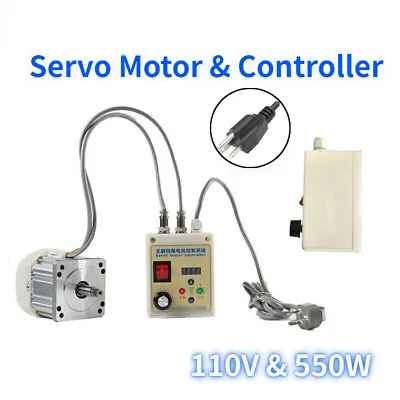 Buy Woodworking Machinery Face Mount Servo Motor & Controller Lathe Driver 110V 550W • 159.90$