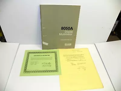 Buy Vintage 1979 Fluke 8050A Digital Multimeter Original Manual  USED • 25$