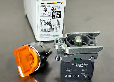 Buy Schneider XB4BK125B5 Selector Switch Illuminated Orange LED 22mm, 2 Position • 44.95$