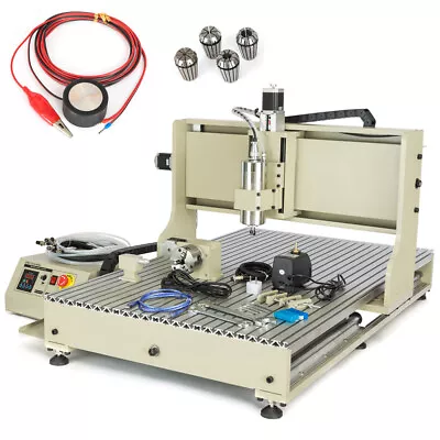 Buy 2200W USB CNC 6090 4 Axis CNC Router Small Wood Metal Engraving Milling Machine • 2,089.05$