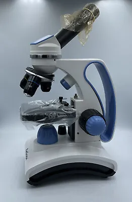 Buy AmScope 40X-1000X 2-LED Portable Compound Microscope Kit, W Book • 140$