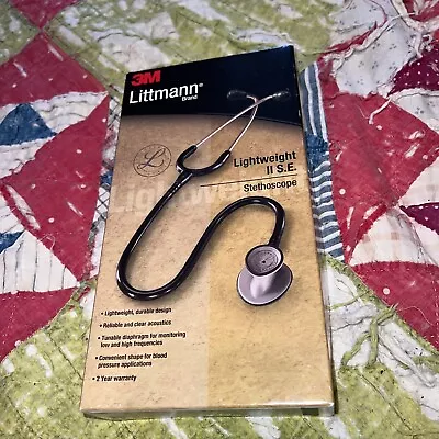 Buy New In Box 3M Littmann 2450 Lightweight II S.E. Stethoscope, 28 Inch, Black • 69.99$