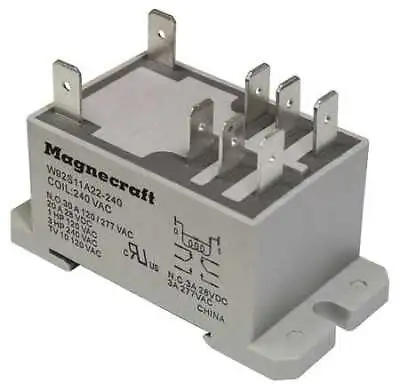 Buy Schneider Electric 92S11a22d-240A Enclosed Power Relay,8 Pin,240Vac,Dpdt • 18.50$