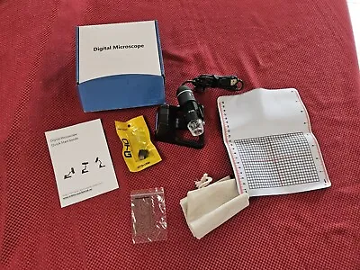 Buy Digital Microscope USB Coin Microscope 8 LED Magnifier Soldering Camera-EX • 9.98$