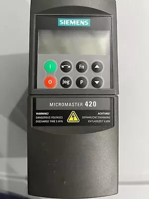 Buy Siemens 6SE6420-2AB13-7AA0 With HMI Faceplate MICROMASTER 420 AC Drive 200-240V • 250$