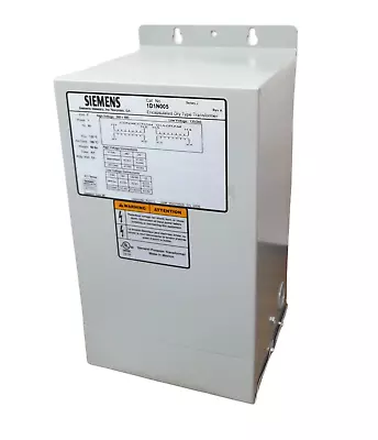 Buy Siemens 1d1n005 5.0 Kva Encapsulated Dry Type Transformer Small Damage • 753.30$