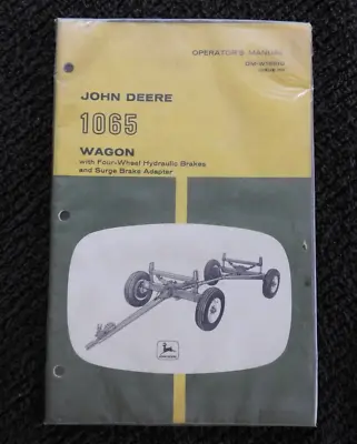 Buy 1969 JOHN DEERE No. 1065 (CORN BEEN HAY) WAGONS OPERATORS MANUAL MINT SEALED • 21.57$