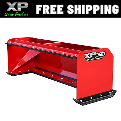 Buy 7' XP30 EQUIPMENT RED SNOW PUSHER W/ PULLBACK BAR- Skid Steer Loader–SHIPS FREE • 2,200$