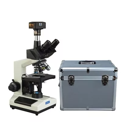Buy OMAX 40X-2000X USB3 14MP Darkfield Trinocular LED Lab Microscope+Hard Carry Case • 1,158.99$