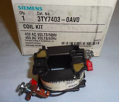 Buy Siemens 3TY7403-0AV0 Coil Kit 400VAC 50 Hz 480 VAC 60 Hz Starter Contactor NEW • 45$