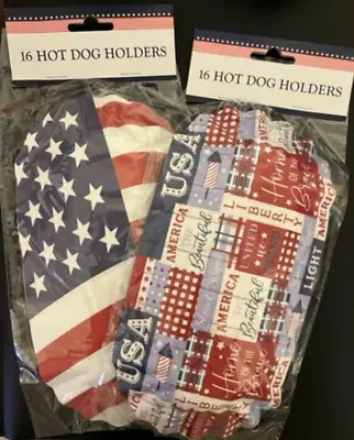 Buy {32}Patriotic Printed HOT DOG Paper Holders/Boat *GREAT FOR PARTIES*-LABOR DAY • 10.49$